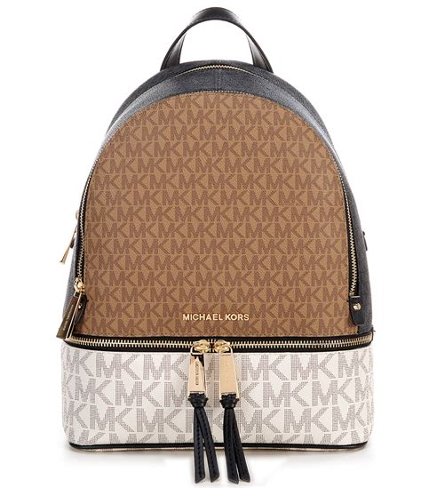 michael kors rhea medium backpack brown|Michael Kors rhea studded backpack.